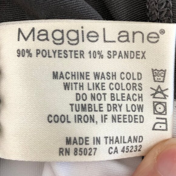 Maggie Lane Athletic Short Slv 1/4 Snap Hi Neck Golf Shirt Grey Wht Pink Sz S - Picture 8 of 10